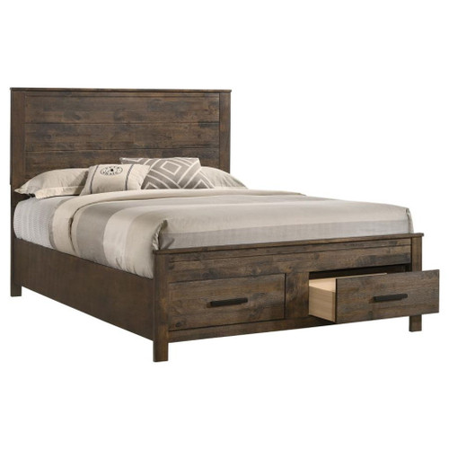 Woodmont - California King Storage Bed - Golden Brown