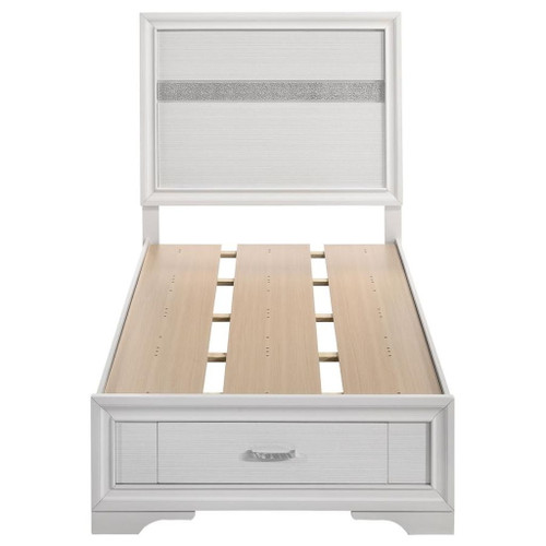 Miranda - Wood Twin Storage Panel Bed - White