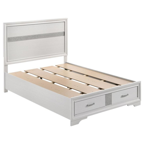Miranda - Wood Full Storage Panel Bed - White