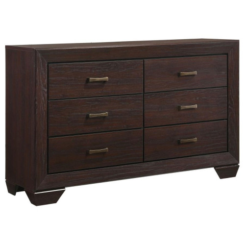 Kauffman - 6-Drawer Dresser - Dark Cocoa