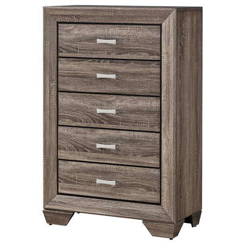 Kauffman - 5-Drawer Bedroom Chest - Washed Taupe