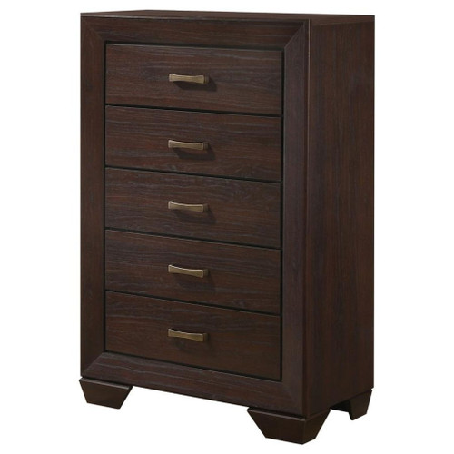 Kauffman - 5-Drawer Bedroom Chest - Dark Cocoa