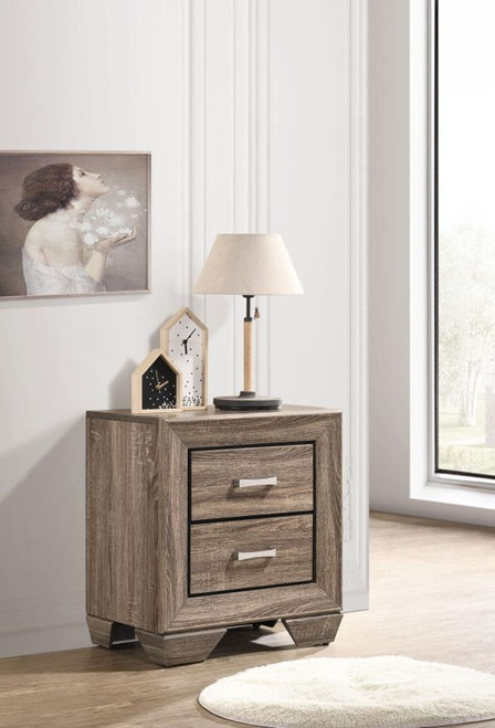 Kauffman - 2-Drawer Nightstand - Washed Taupe