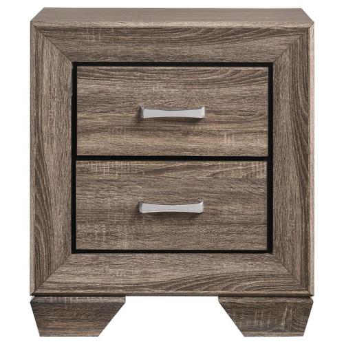 Kauffman - 2-Drawer Nightstand - Washed Taupe