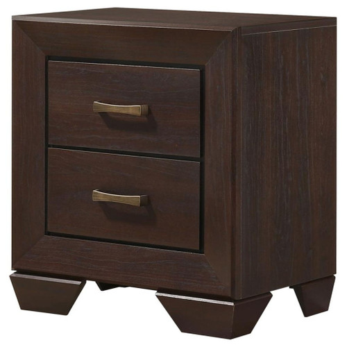 Kauffman - 2-Drawer Nightstand - Dark Cocoa