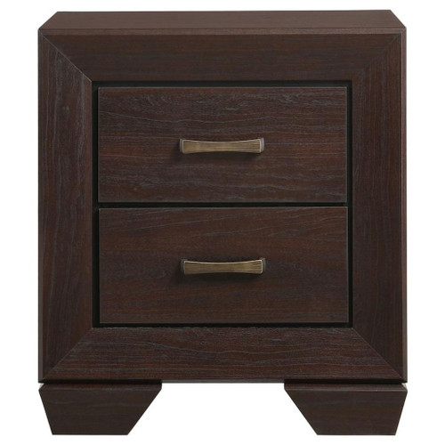 Kauffman - 2-Drawer Nightstand - Dark Cocoa