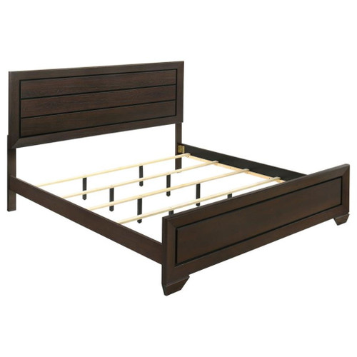 Kauffman - Wood Eastern King Panel Bed - Dark Cocoa