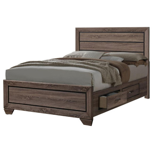 Kauffman - 4 Piece King Bedroom Set - Washed Taupe