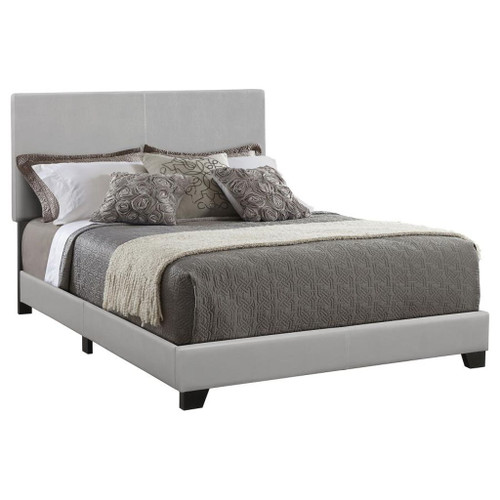 Dorian - Upholstered Eastern King Panel Bed - Gray