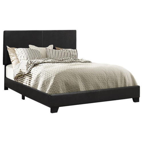 Dorian - Upholstered California King Panel Bed - Black