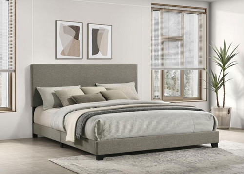 Dorian - Fabric Upholstered California King Panel Bed - Taupe