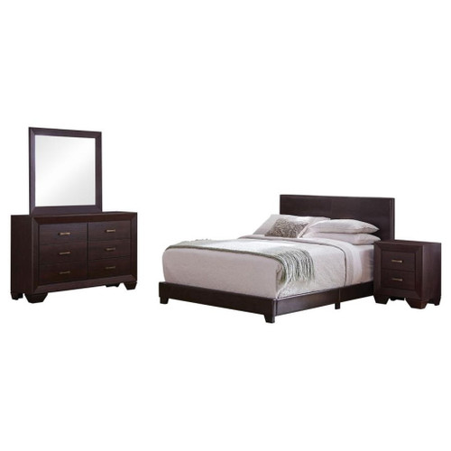 Dorian - 4 Piece California King Bedroom Set - Dark Cocoa
