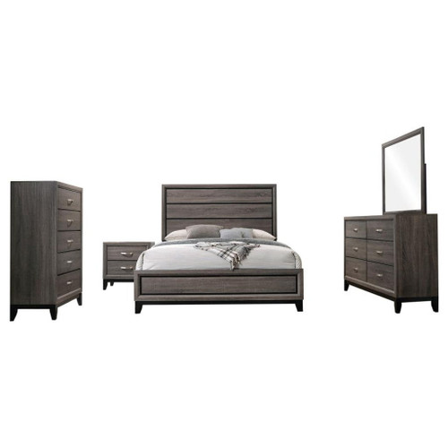 Watson - 5 Piece Eastern King Bedroom Set - Gray Oak