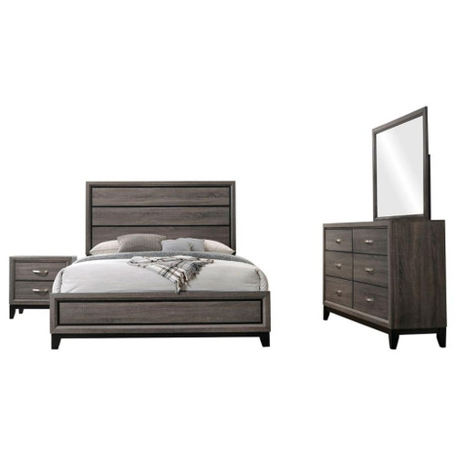 Watson - 4 Piece California King Bedroom Set - Gray Oak