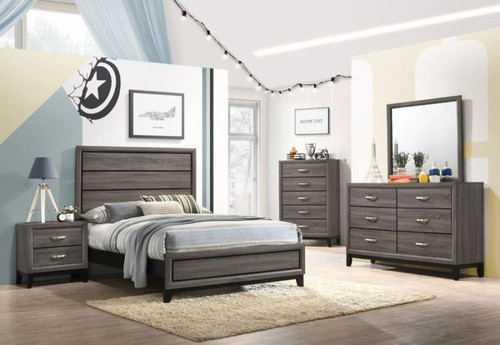 Watson - 4 Piece Full Bedroom Set - Gray Oak