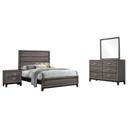 Watson - 4 Piece Full Bedroom Set - Gray Oak