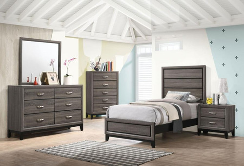 Watson - 5 Piece Twin Bedroom Set - Gray Oak