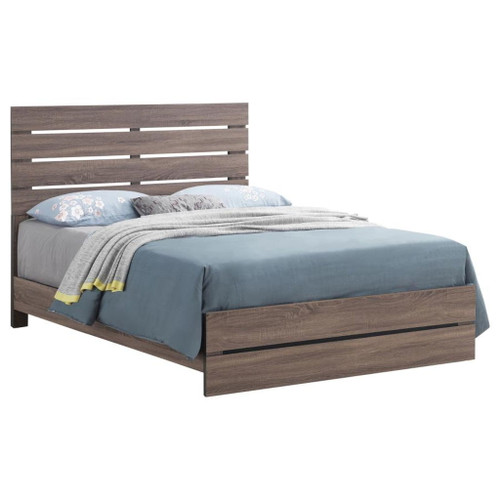 Brantford - Wood Eastern King Panel Bed - Barrel Oak