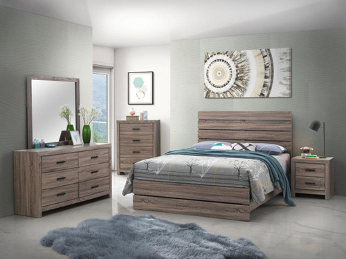 Brantford - 5 Piece Queen Bedroom Set - Barrel Oak