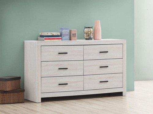 Brantford - 6-Drawer Dresser - Coastal White