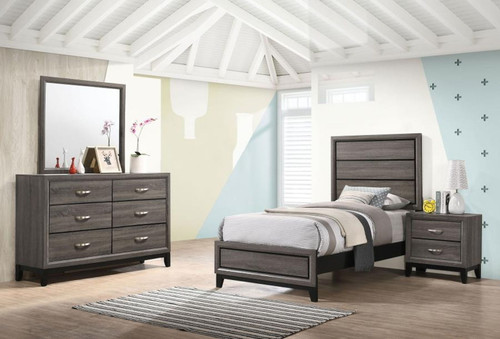 Watson - 4 Piece Twin Bedroom Set - Gray Oak