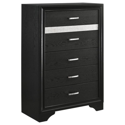 Miranda - 5-Drawer Bedroom Chest - Black
