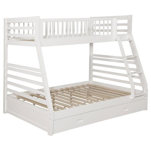 Ashton - 2-Drawer Wood Twin Over Full Bunk Bed - White