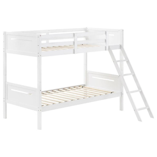 Littleton - Wood Twin Over Twin Bunk Bed - White