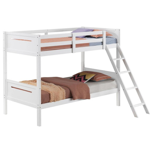 Littleton - Wood Twin Over Twin Bunk Bed - White
