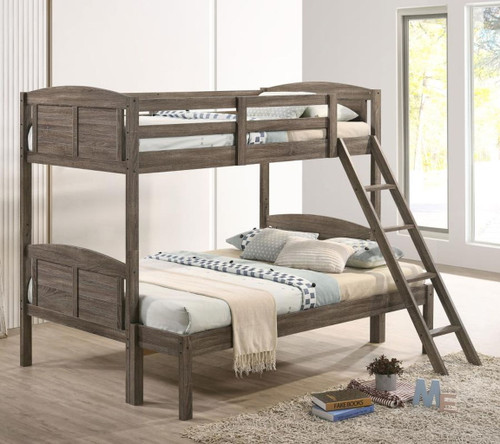 Flynn - Wood Twin Over Full Bunk Bed - Weathered Brown