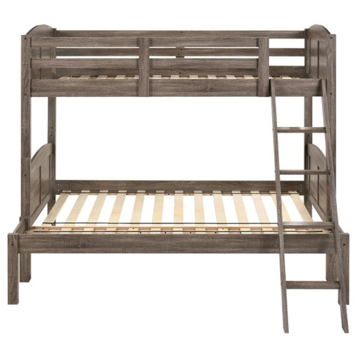 Flynn - Wood Twin Over Full Bunk Bed - Weathered Brown