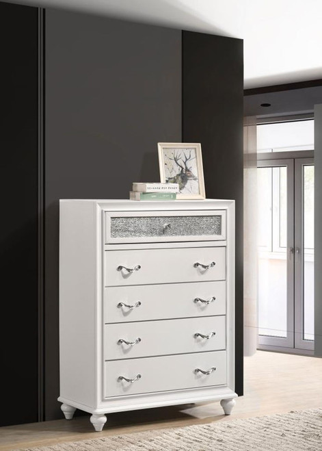 Barzini - 5-Drawer Bedroom Chest - White