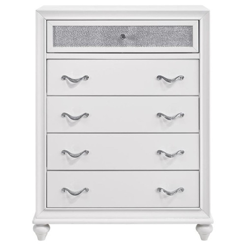 Barzini - 5-Drawer Bedroom Chest - White