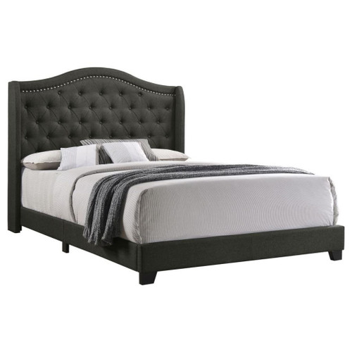 Sonoma - Upholstered Eastern King Wingback Bed - Gray