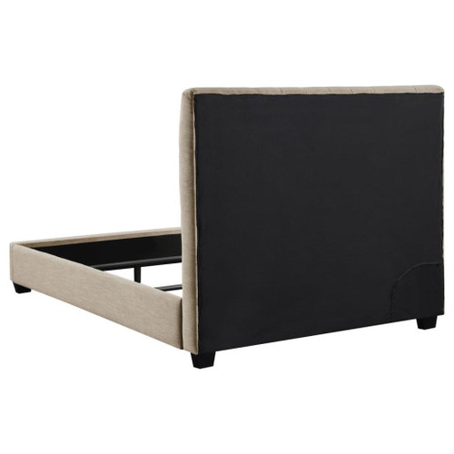 Chloe - Upholstered Queen Panel Bed - Oatmeal