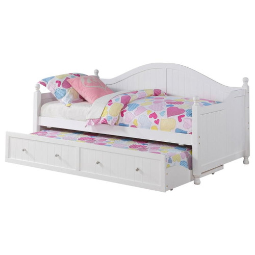 Julie Ann - Wood Twin Daybed With Trundle - White