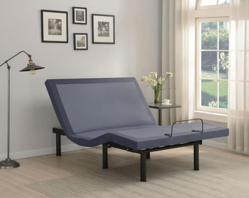 Clara - Eastern King Adjustable Bed Base - Gray And Black