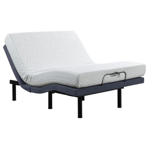 Clara - Full Adjustable Bed Base - Gray And Black