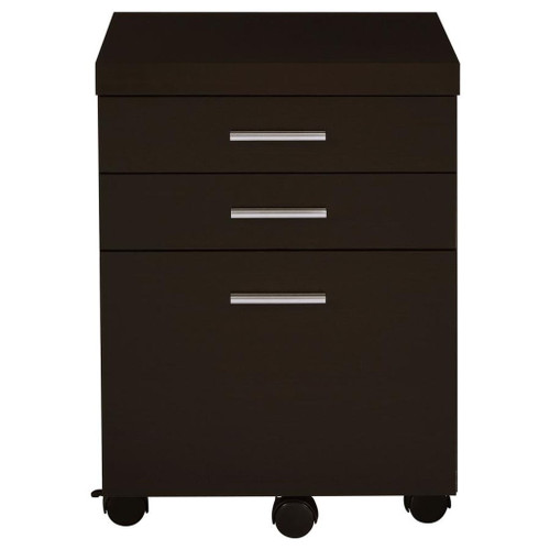 Skylar - 3-Drawer Home Office Mobile File Cabinet - Cappuccino