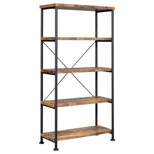 Analiese - 4-Shelf Bookshelf - Rustic Nutmeg