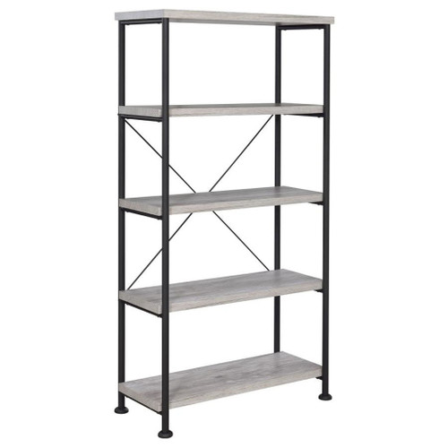 Analiese - 4-Shelf Bookshelf - Gray Driftwood