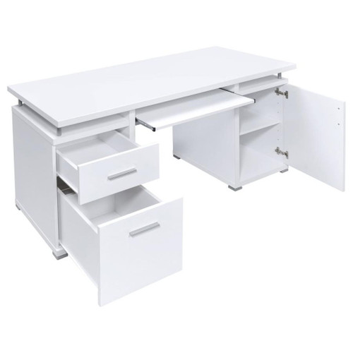 Tracy - 2-Drawer Office Computer Desk - White