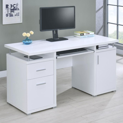 Tracy - 2-Drawer Office Computer Desk - White