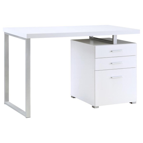 Brennan - 3-Drawer Office Computer Desk - White