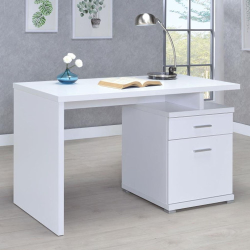 Irving - 2-Drawer Office Computer Desk - White