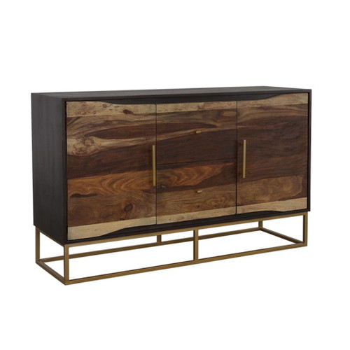 Zara - 2-Door Wood Accent Storage Cabinet - Black Walnut