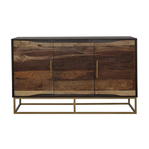 Zara - 2-Door Wood Accent Storage Cabinet - Black Walnut