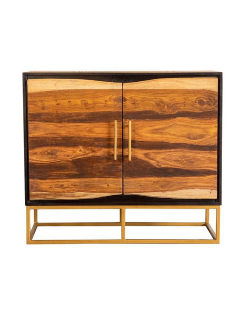 Zara - 40" 2-Door Wood Accent Storage Cabinet - Black Walnut