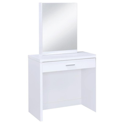 Harvey - Vanity Set With Lift - Top Stool - White