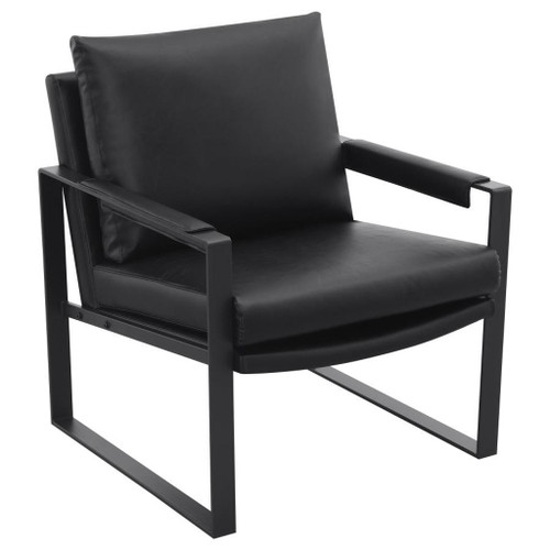 Rosalind - Upholstered Track Arm Accent Chair - Black